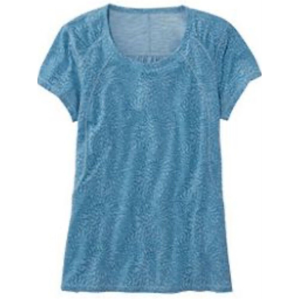 L.L. Bean Light Blue Short Sleeve Scoop Neck Tee 3X Activewear Performance Hike